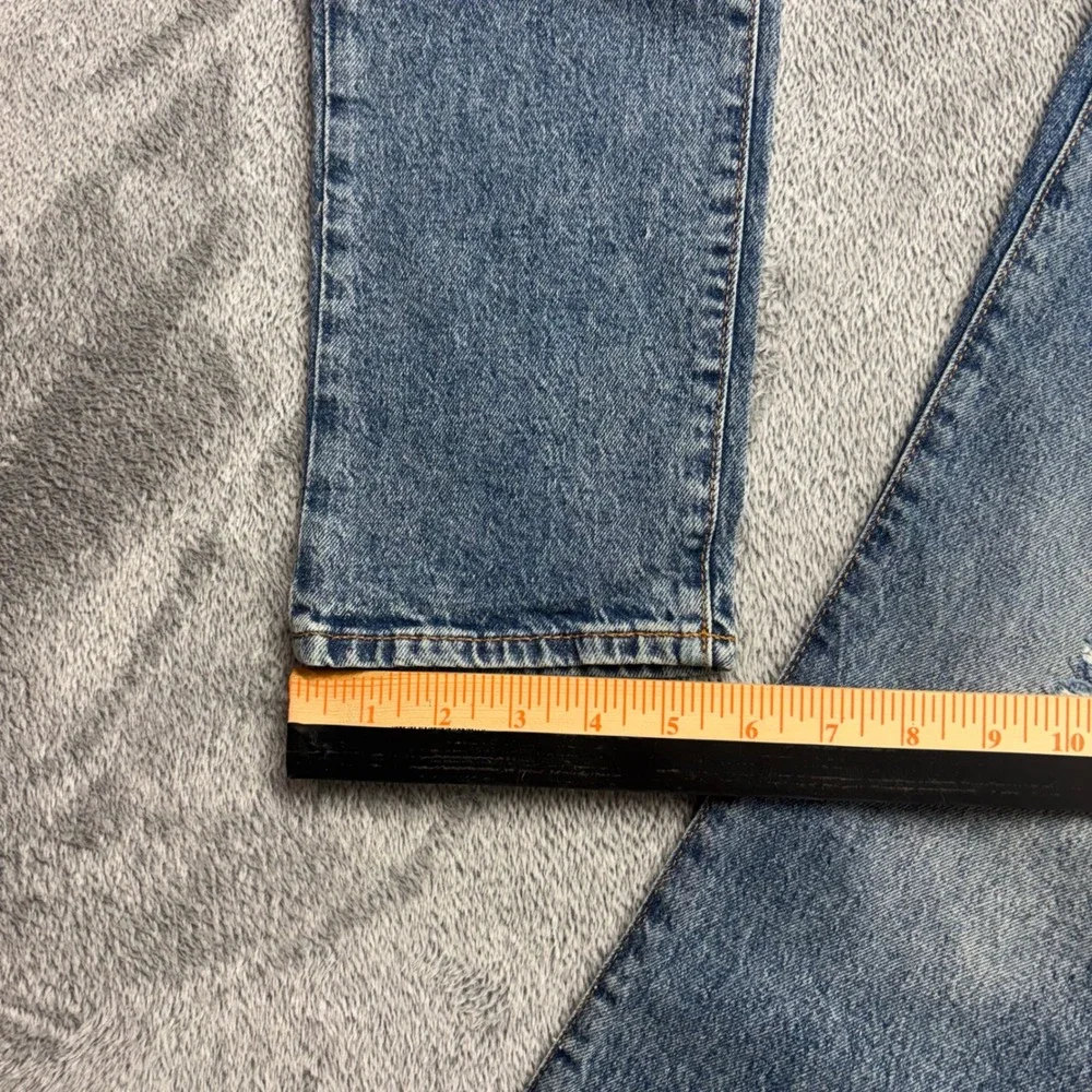 NWT Gap Girlfriend Jeans Kids Size 12 Blue  Distressed Adjustable WaistV